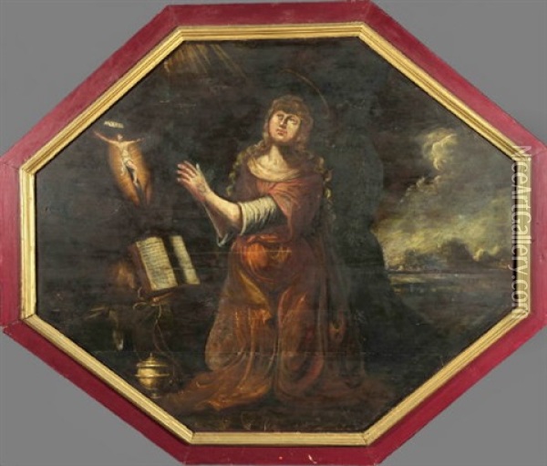Busende Magdalena Oil Painting - Linus Seif