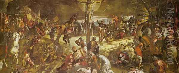 Crucifixion (Crocifissione) Oil Painting - Jacopo Tintoretto (Robusti)