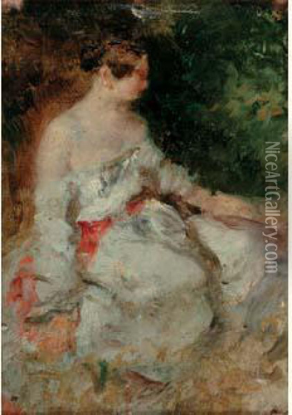 Portrait Presume De Madame Ziem Oil Painting - Felix Ziem
