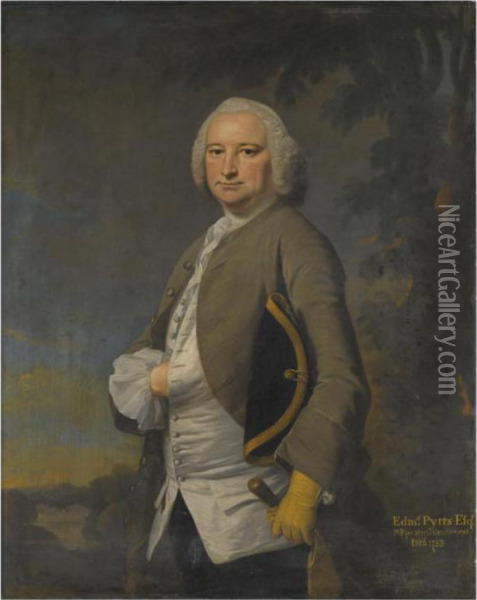Portrait Of Edmund Pytts Oil Painting - Joseph Highmore