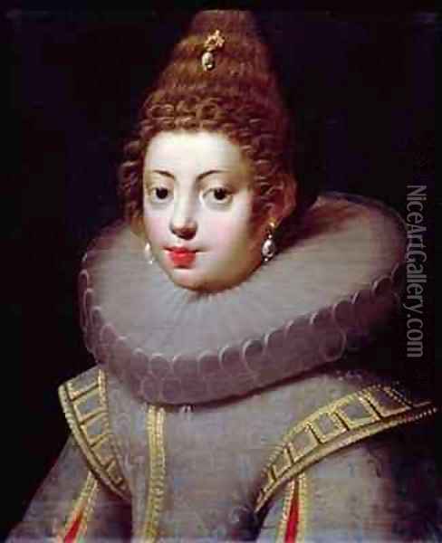 Portrait of a Lady said to be Marguerite de Valois 1553-1615 Oil Painting - Claude Deruet