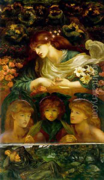 Sancta Lilias 1874 Oil Painting - Dante Gabriel Rossetti