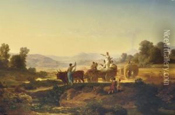 Scene Mythologique Oil Painting - Antoine Ponthus-Cinier