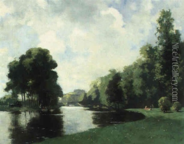 Flusslandschaft Oil Painting - Willem Steelink the Elder
