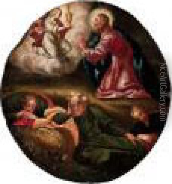 Cristo Nell'orto Dei Getzemani Oil Painting - Acopo D'Antonio Negretti (see Palma Giovane)