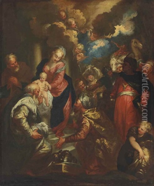 The Adoration Of The Magi Oil Painting - Pietro Dandini