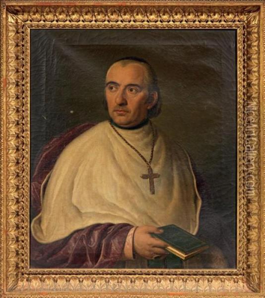 Ritratto Di Monsignor Ghisi Oil Painting - Giuseppe Diotti
