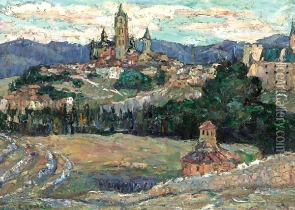 View Of Segovia Oil Painting - Ernest Lawson
