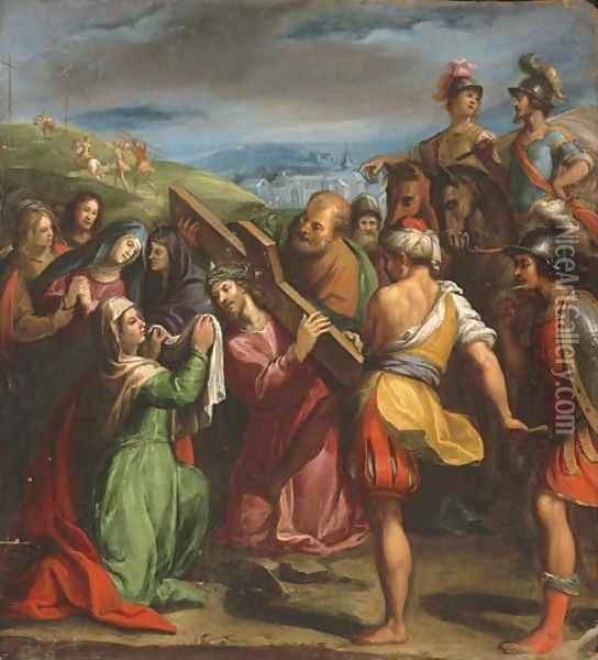 Christ Carrying the Cross Oil Painting - Carlo Antonio Ridolfi