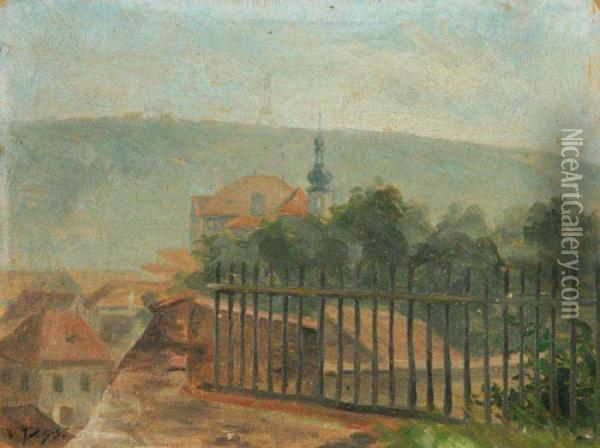 A View Of Petrin Oil Painting - Vojtech Adalbert Preissig
