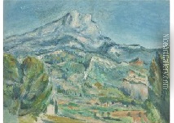 Saint-victoire Mountain Oil Painting - Shizue Hayashi