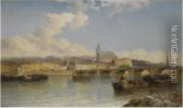 Blois On The Loire Oil Painting - Arthur Joseph Meadows