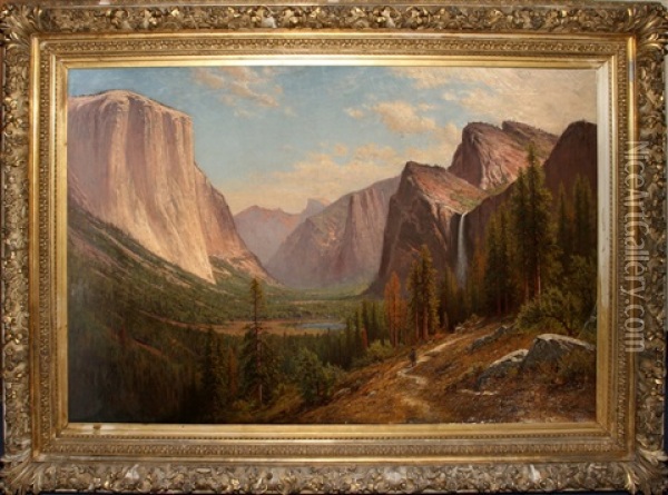 Yosemite Valley Oil Painting - Raymond Dabb Yelland