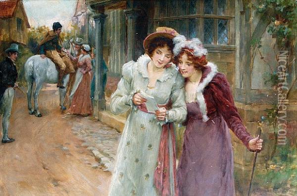 The Love Letter Oil Painting - Georges Sheridan Knowles