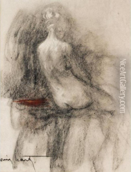 Nude Study Oil Painting - Louis Icart