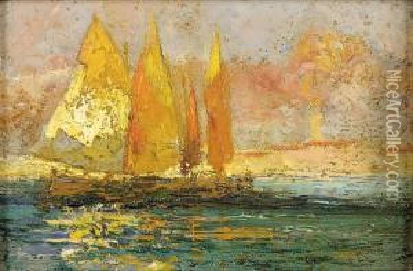 Venise Oil Painting - Charles Henri Gaston Dagnac-Riviere