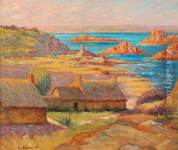 Bord De Mer En Bretagne Oil Painting - Leo Gausson