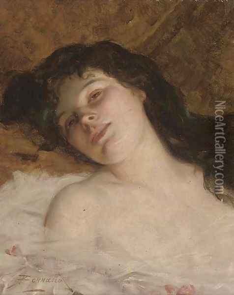A reclining beauty Oil Painting - Pierre Bonnaud