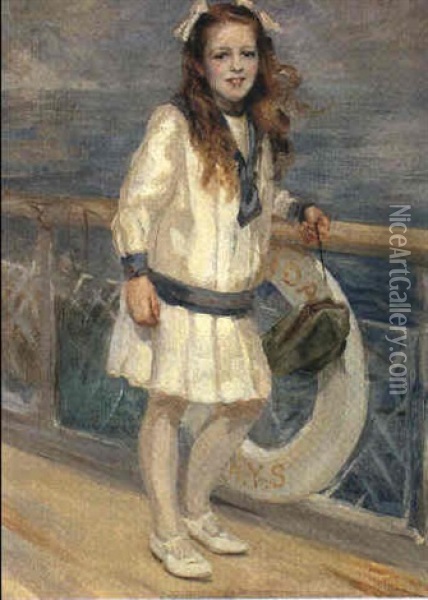 On Deck Oil Painting - Charles Sims