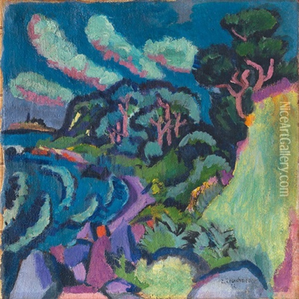 Mexikobucht Auf Fehmarn Oil Painting - Ernst Ludwig Kirchner