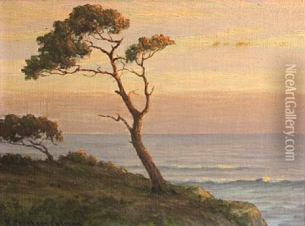 Evening Skies (+ Mists Of Evening, Smllr; 2 Works) Oil Painting - Roi Clarkson Colman