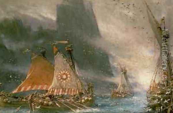 The Viking Sea Raiders Oil Painting - Albert Goodwin
