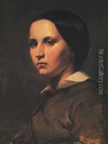 Portrait of Maria Matejko Oil Painting - Jan Matejko