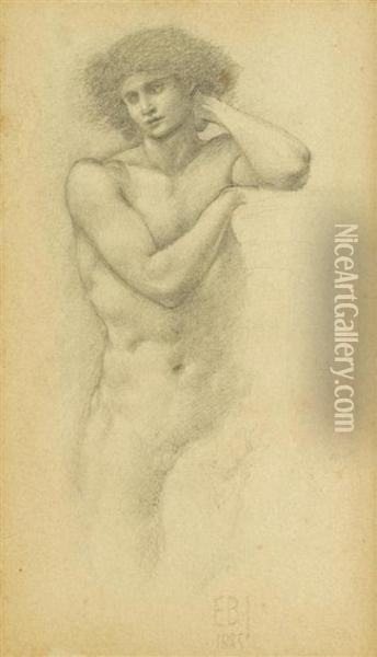 Standing Male Nude Oil Painting - Sir Edward Coley Burne-Jones
