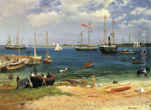 Nassau Harbor Oil Painting - Albert Bierstadt