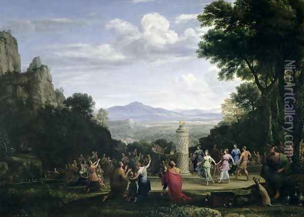 The Adoration of the Golden Calf, 1660 Oil Painting - Claude Lorrain (Gellee)