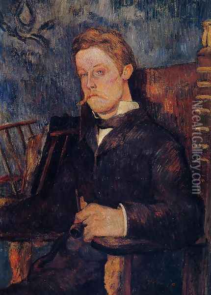 Portrait Of A Seated Man Oil Painting - Paul Gauguin
