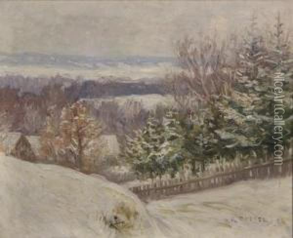 Verschneite Landschaft Oil Painting - Rudolf Petuel