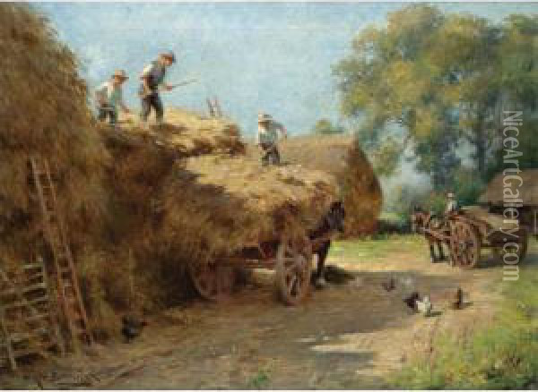 Harvesters Oil Painting - William Kay Blacklock