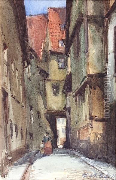 No15 Schloss Gasse-gotha Oil Painting - Francis Campbell Boileau Cadell