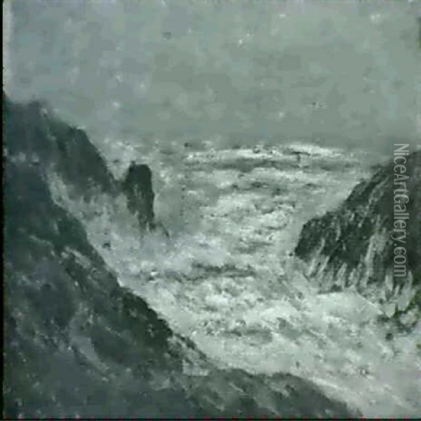 Mer Houleuse Oil Painting - Henry Moret