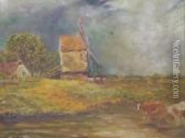 Ra- Dedham Mill Oil Painting - John Constable