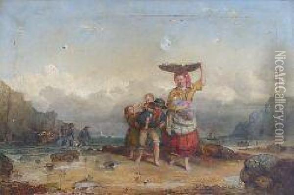 The Fishermen's Return Oil Painting - Alexander Leggett
