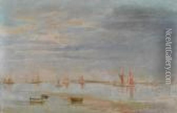 Sailing Boats At Harwich Oil Painting - Philip Wilson Steer