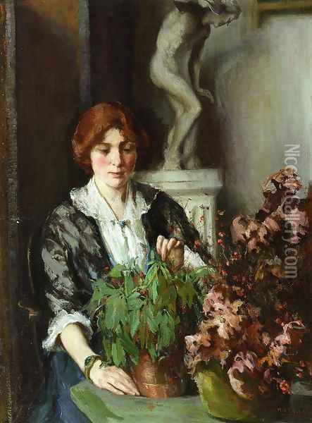 The Flower Arranger Oil Painting - Mary Bradish Titcomb