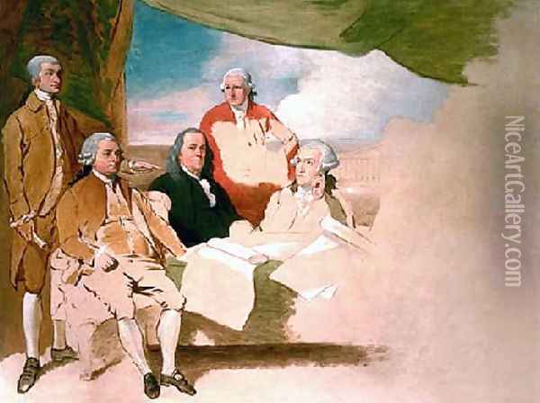 Treaty of Paris Oil Painting - Benjamin West