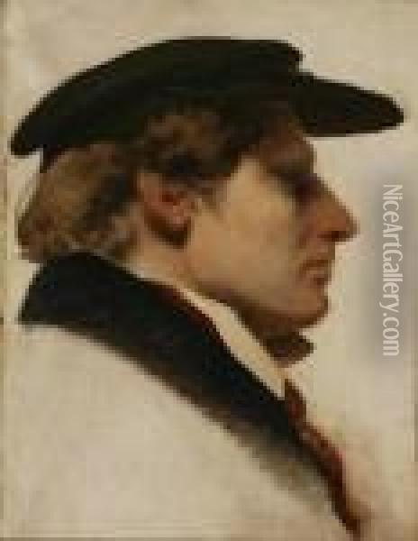 Portrait Of A Gentleman (possibly Sanford Robinsongifford) Oil Painting - John Frederick Kensett