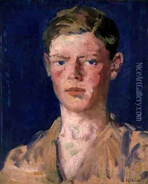Head of a Young Man Oil Painting - Francis Campbell Boileau Cadell