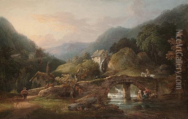 The Watermill Oil Painting - Samuel John Egbert Jones