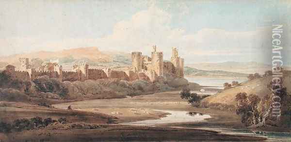 Conway Castle 2 Oil Painting - Thomas Girtin
