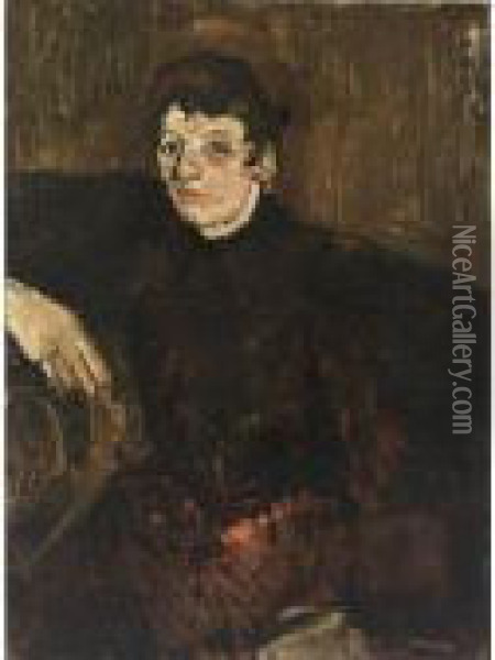 A Portrait Of Marie Breitner, Wife Of The Artist Oil Painting - George Hendrik Breitner