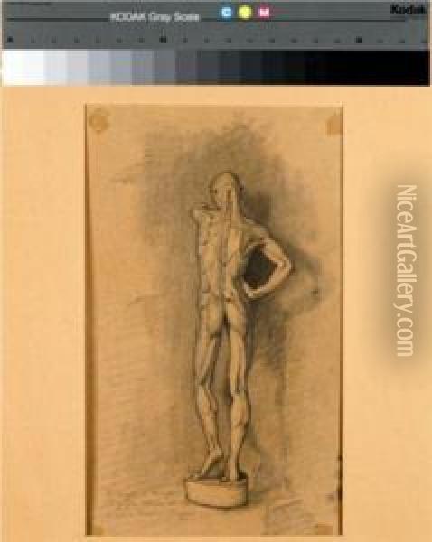 Nudo Oil Painting - Giuseppe Pellizza da Volpedo