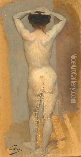 Femme Nue De Dos Oil Painting - Edouard Castres