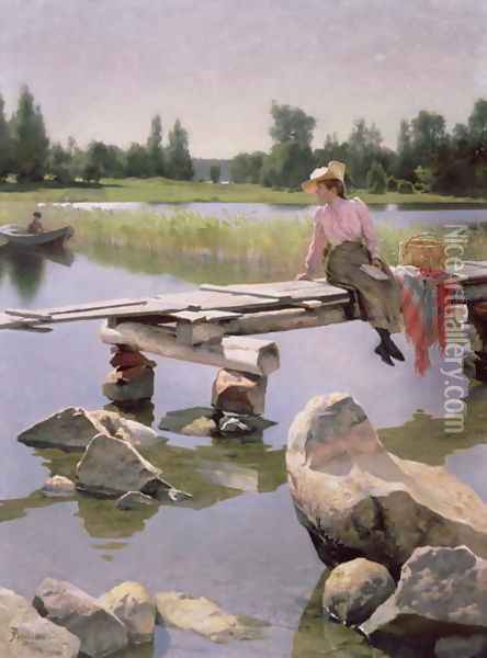 Summer Oil Painting - Gunnar Fredrik Berndtson