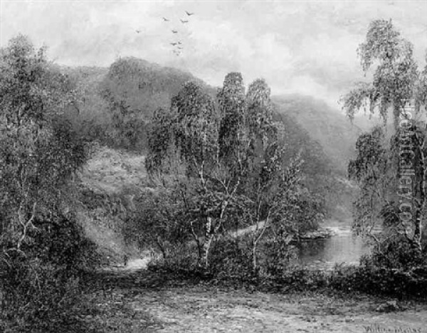 View In Borrowdale, Near Keswick, Cumberland Oil Painting - William Mellor