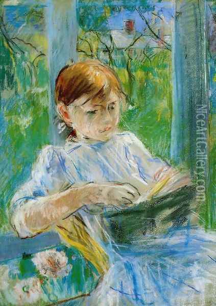 Portrait of the Artist's Daughter, Julie Manet Oil Painting - Berthe Morisot